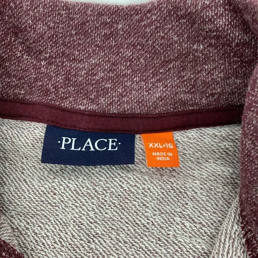 The Children’s Place Boys Quarter Zip Pull Over Sweatshirt Kid’s Size XXL